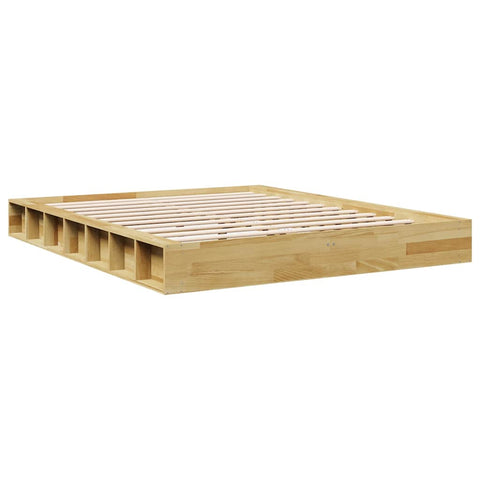vidaXL Bed Frame without Mattress 140x200 cm Solid Wood Oak