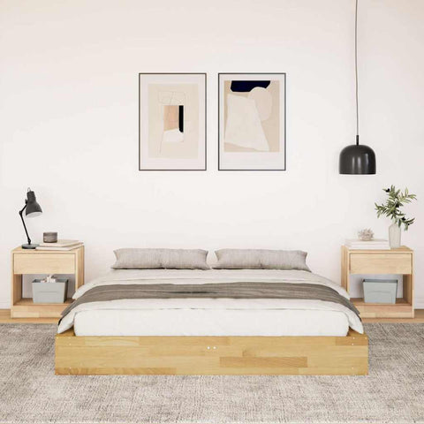 vidaXL Bed Frame without Mattress 150x200 cm Solid Wood Oak
