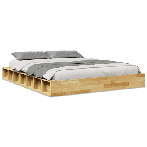 vidaXL Bed Frame without Mattress 160x200 cm Solid Wood Oak