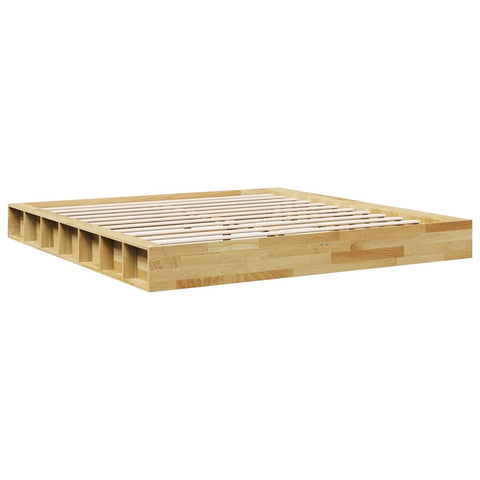 vidaXL Bed Frame without Mattress 200x200 cm Solid Wood Oak