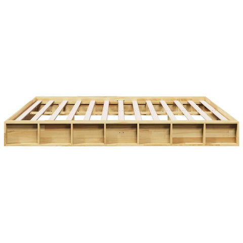 vidaXL Bed Frame without Mattress 200x200 cm Solid Wood Oak