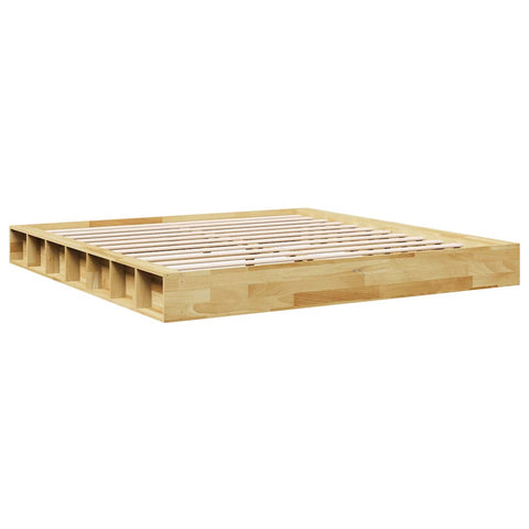 vidaXL Bed Frame without Mattress 200x200 cm Solid Wood Oak