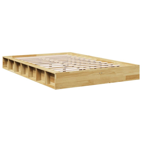 vidaXL Bed Frame without Mattress 120x190 cm Solid Wood Oak
