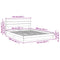 vidaXL Bed Frame with Headboard without Mattress 140x200 cm Solid Wood Oak