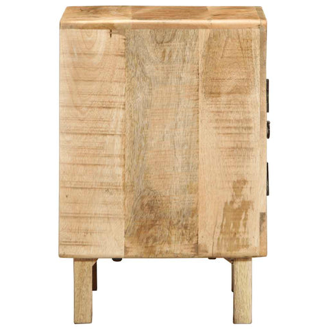 vidaXL Bedside Cabinet 40x32x46 cm Solid Wood Rough Mango