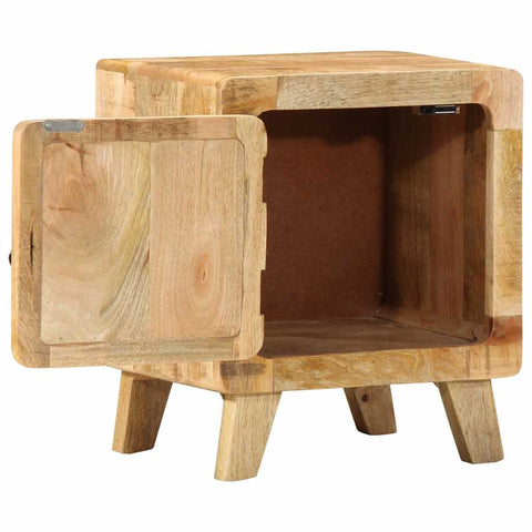 vidaXL Bedside Cabinet 40x32x46 cm Solid Wood Rough Mango