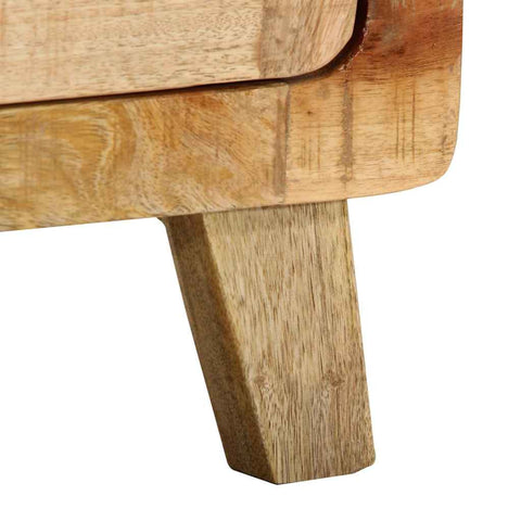 vidaXL Bedside Cabinet 40x32x46 cm Solid Wood Rough Mango