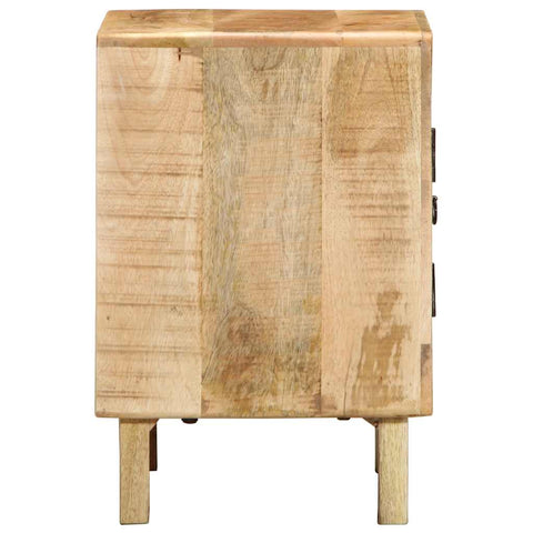 vidaXL Bedside Cabinet 2 pcs 40x32x46 cm Solid Wood Rough Mango