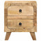 vidaXL Bedside Cabinet 2 pcs 40x32x46 cm Solid Wood Rough Mango