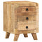 vidaXL Bedside Cabinet 37x32x50 cm Solid Wood Rough Mango