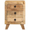 vidaXL Bedside Cabinet 37x32x50 cm Solid Wood Rough Mango