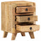 vidaXL Bedside Cabinet 37x32x50 cm Solid Wood Rough Mango