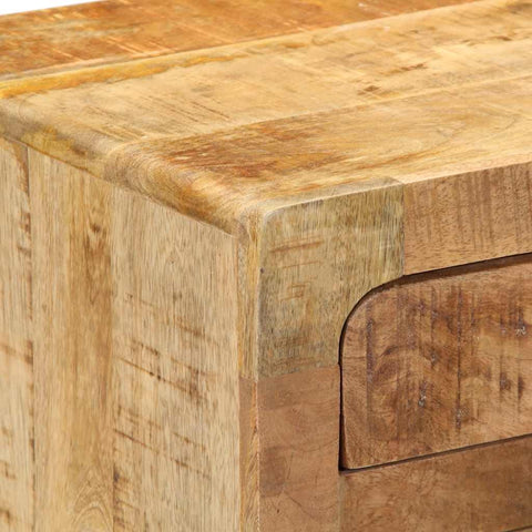 vidaXL Bedside Cabinet 37x32x50 cm Solid Wood Rough Mango