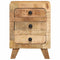 vidaXL Bedside Cabinet 2 pcs 37x32x50 cm Solid Wood Rough Mango