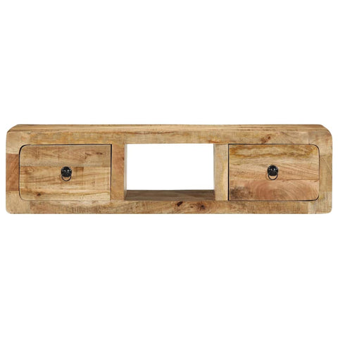 vidaXL Wall-mounted TV Cabinet 100x32x25 cm Solid Wood Rough Mango