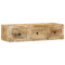 vidaXL Wall-mounted TV Cabinet 100x32x25 cm Solid Wood Rough Mango