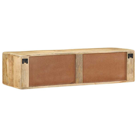vidaXL Wall-mounted TV Cabinet 100x32x25 cm Solid Wood Rough Mango
