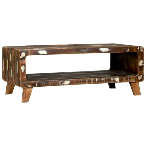 vidaXL Coffee Table Multicolour 90 x 50 x 35 cm Solid reclaimed wood