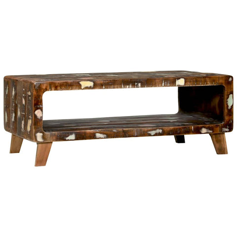 vidaXL Coffee Table Multicolour 90 x 50 x 35 cm Solid reclaimed wood