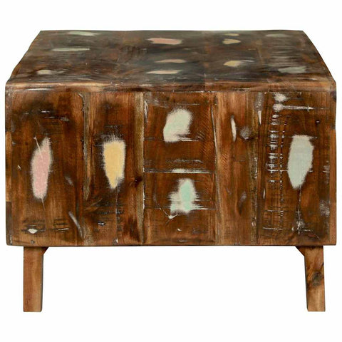 vidaXL Coffee Table Multicolour 90 x 50 x 35 cm Solid reclaimed wood