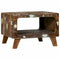 vidaXL Coffee Table Multicolour 50 x 50 x 35 cm Solid reclaimed wood