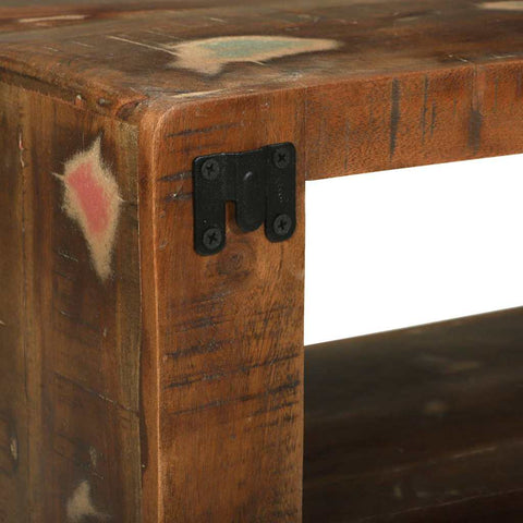 vidaXL TV Cabinet with Shelf Multicolour Solid Reclaim wood