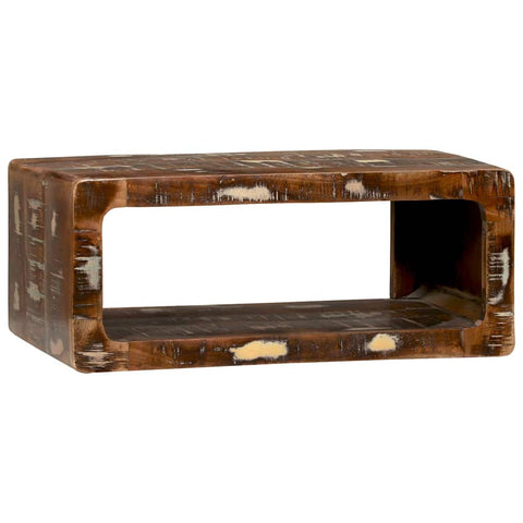 vidaXL TV Cabinet with Shelf Multicolour Solid Reclaim wood