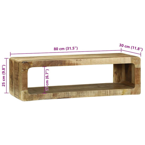 vidaXL TV Cabinet with Shelf with Storage Brown Solid Mango wood