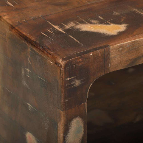 vidaXL TV Cabinet with Shelf Multicolour Solid Reclaim wood