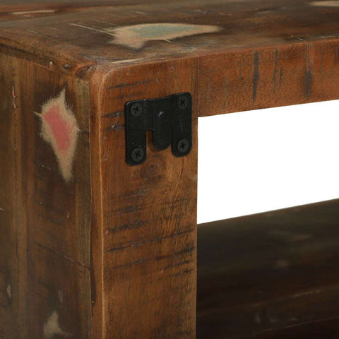 vidaXL TV Cabinet with Shelf Multicolour Solid Reclaim wood