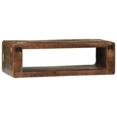 vidaXL TV Cabinet with Shelf Multicolour Solid Reclaim wood