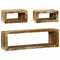 vidaXL TV Cabinet Set 3 pcs Brown 100 x 30 x 32 cm Solid Mango wood