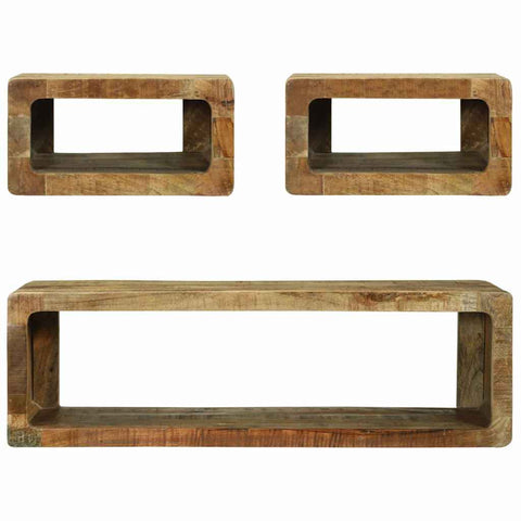 vidaXL TV Cabinet Set 3 pcs Brown 100 x 30 x 32 cm Solid Mango wood