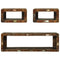 vidaXL TV Cabinet Set with Shelf 3 pcs Multicolour Solid Reclaim wood