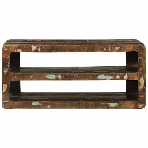vidaXL TV Cabinet Multicolour 80 x 32 x 36 cm Solid Reclaim wood