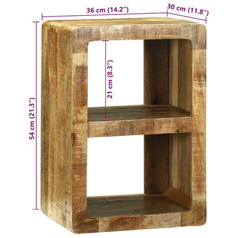 vidaXL TV Cabinet with Shelf Brown 36 x 30 x 54 cm Solid Mango wood