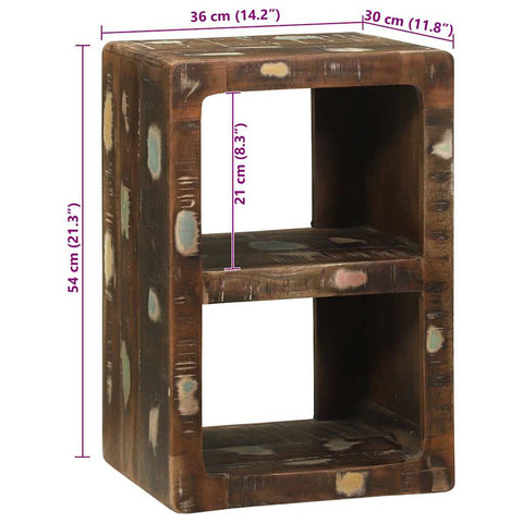 vidaXL TV Cabinet Multicolour 36 x 30 x 54 cm Solid Reclaim wood