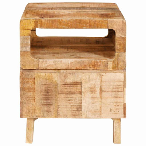 vidaXL End Tables with Shelf Brown 40 x 40 x 49 cm Solid mango wood