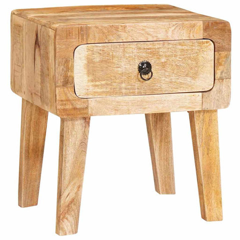 vidaXL End Tables with Drawer Brown 40 x 32 x 46 cm Solid mango wood