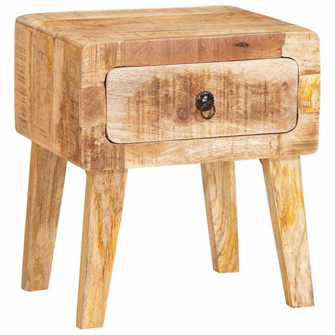 vidaXL End Tables with Drawer Brown 40 x 32 x 46 cm Solid mango wood
