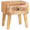 vidaXL End Tables with Drawer Brown 40 x 32 x 46 cm Solid mango wood