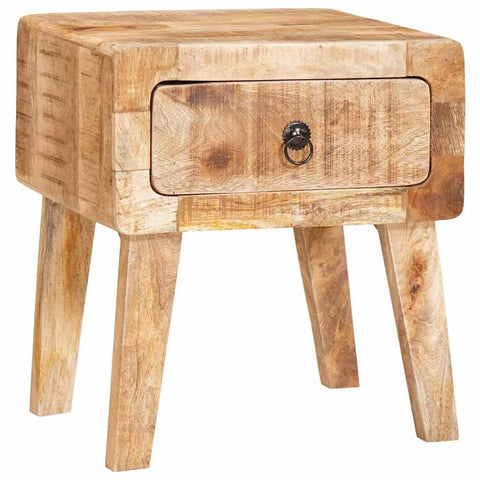vidaXL End Tables with Drawer Brown 40 x 32 x 46 cm Solid mango wood