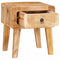 vidaXL End Tables with Drawer Brown 40 x 32 x 46 cm Solid mango wood