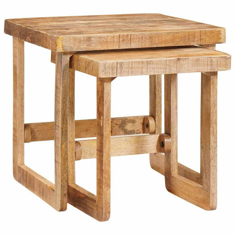 vidaXL End Tables Brown Solid mango wood