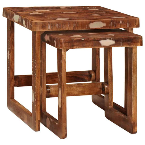 vidaXL End Tables Multicolour Solid reclaimed wood