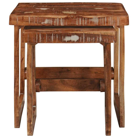 vidaXL End Tables Multicolour Solid reclaimed wood