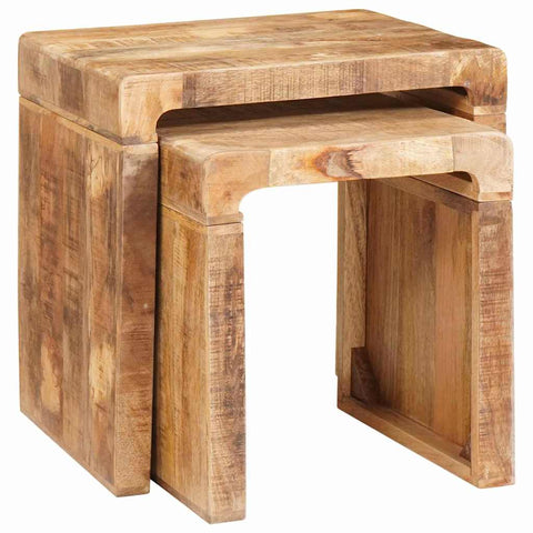 vidaXL End Tables Brown Solid mango wood