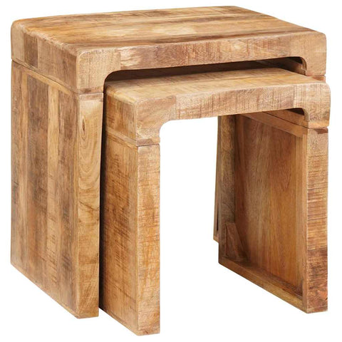 vidaXL End Tables Brown Solid mango wood