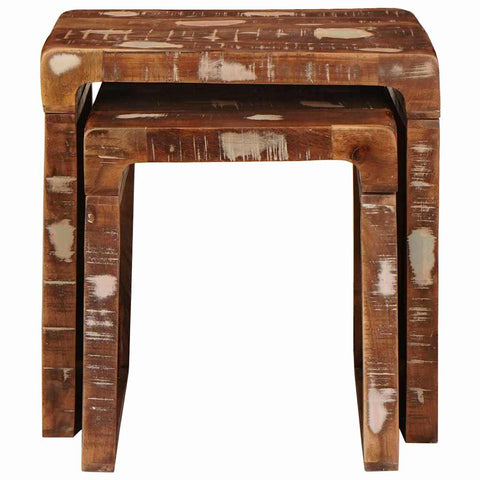 vidaXL End Tables Multicolour Solid reclaimed wood
