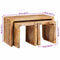 vidaXL Nesting Tables 3 pcs Solid mango wood